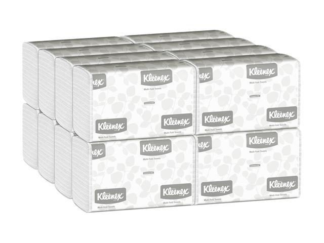 Kleenex Multifold Paper Towels (01890), White, 16 Packs / Case, 150 Tri Fold Paper Towels / Pack, 2,400 Towels / Case