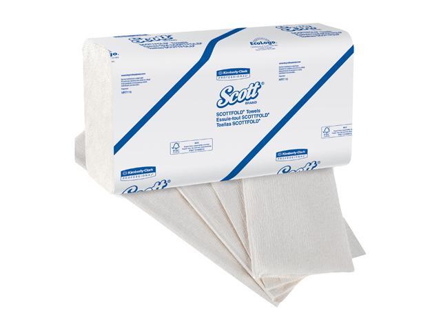 Scott Pro Scottfold Multifold Paper Towels (01980) with Fast-Drying Absorbency Pockets, White, 25 Packs / Case, 175 Trifold Towels / Pack, 4,375...