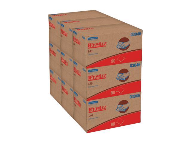 WypAll L40 Disposable Cleaning and Drying Towels (03046), Limited Use Towels, White, 9 Pop Up Boxes per Case, 90 Sheets per Box, 810 Sheets Total