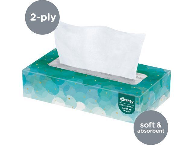 Kleenex Professional Facial Tissue for Business (21400), Flat Tissue Boxes, 36 Boxes / Case, 100 Tissues / Box