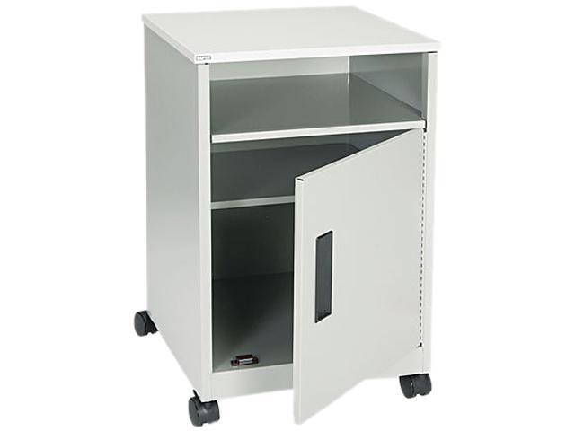 Safco 1871GR Steel Machine Stand w/Compartment, 1-Shelf, 17-1/4w x 17-1/4d x 27-1/4h, Gray