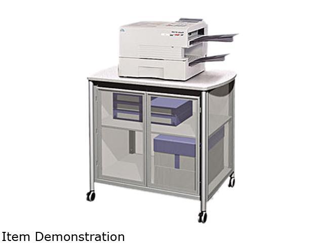 Safco 1859GR Impromptu Deluxe Machine Stand w/Doors, 34-3/4w x 24-1/4d x 30-3/4h, Silver/Gray