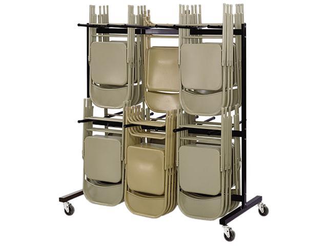 Safco 4199BL Two-Tier Chair Cart, 64-1/2w x 33-1/2d x 70-1/4h, Black