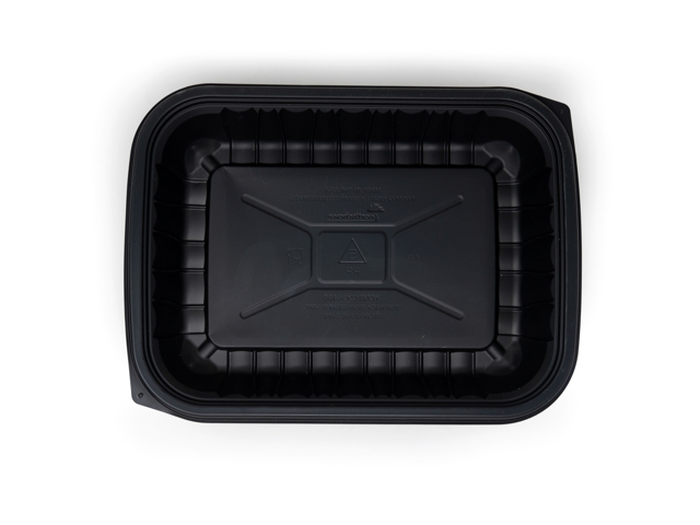 Pactiv EarthChoice Entree2Go Takeout Container, 64 oz, 11.75 x 8.75 x 2.13, Black, Plastic, 200/Carton YCNB12X96400