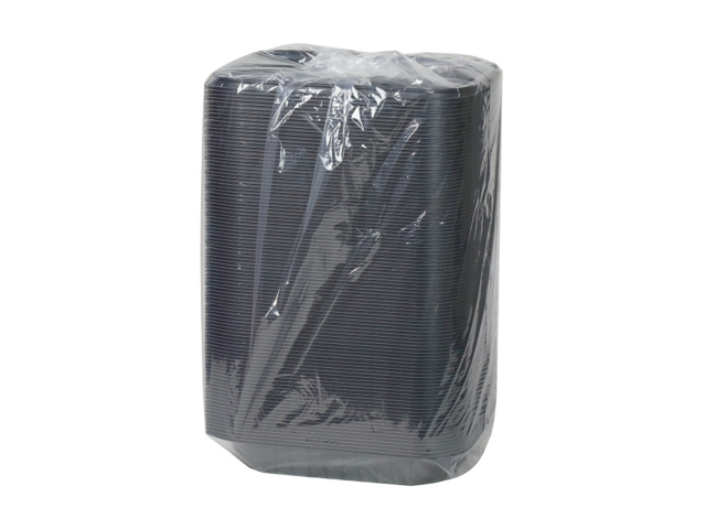 Pactiv EarthChoice Entree2Go Takeout Container, 64 oz, 11.75 x 8.75 x 2.13, Black, Plastic, 200/Carton YCNB12X96400