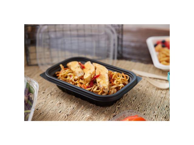Pactiv EarthChoice Entree2Go Takeout Container, 24 oz, 8.66 x 5.75 x 1.97, Black, Plastic, 300/Carton YCNB9X624000