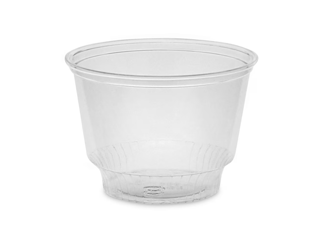 Pactiv EarthChoice Recycled Clear Plastic Sundae Dish - 8 oz - 4' Diameter x 3' h - Clear - 60/Bag - 15 Bags/Carton - YPS8C