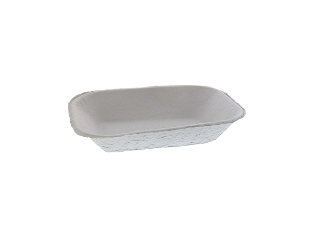 Pactiv EarthChoice Pulpex Steep Wall Food Tray - 9.1 x 6.9 x 1.75 - Natural - Pape - 460/Carton - M633524Y