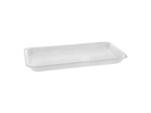 Pactiv Supermarket Tray - #25PZ - 15 x 8 x 1.25 - White, Foam - 200/Carton - 51P125PZ