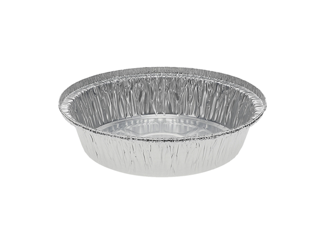 Pactiv Aluminum Take-Out Container - 24 oz - 7' Diameter x 1.53' h - Silver - 250/Carton - Y52730