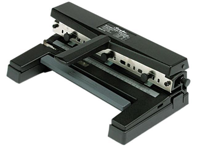 Swingline 74450 40-Sheet Two- to Four-Hole Adjustable Punch, 9/32 Diameter Hole, Black