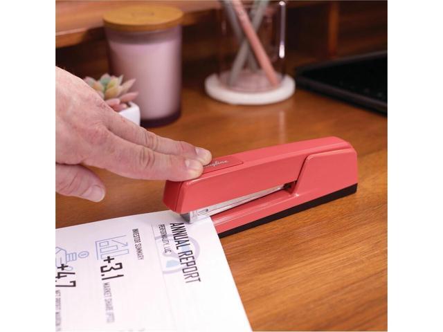 Swingline 747 Classic Stapler - Holds Upto 210 Staple - Full Strip - Staple Size: 0.25' - Lipstick - Metal, Die-cast