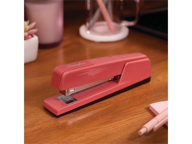 Swingline 747 Classic Stapler - Holds Upto 210 Staple - Full Strip - Staple Size: 0.25' - Lipstick - Metal, Die-cast