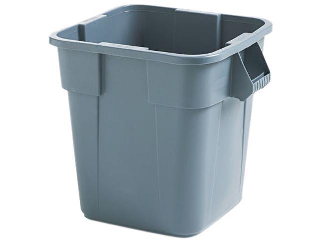 Rubbermaid Commercial 352600GY Brute Container, Square, Polyethylene, 28 gal, Gray