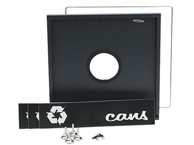 Safco 2988BL Public Square Recycling Containers Lids, 15 1/4 x 15 1/4 x 2, Black