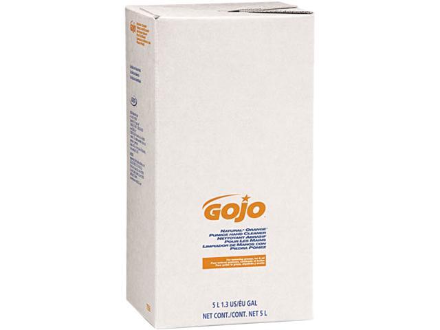 GOJO 7556 NATURAL ORANGE Pumice Hand Cleaner Refill, Citrus Scent, 5000 mL, 2/Carton