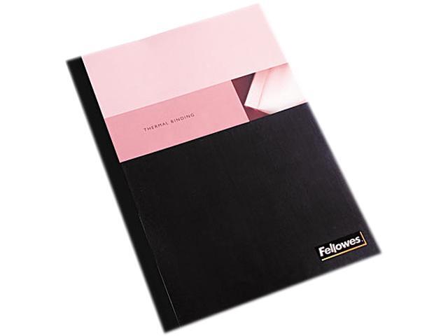 FEL5256801 Fellowes Thermal Binding System Covers, 3/4' Cap, 11-1/8 x 9-3/4, Clear/Black, 10/Pk