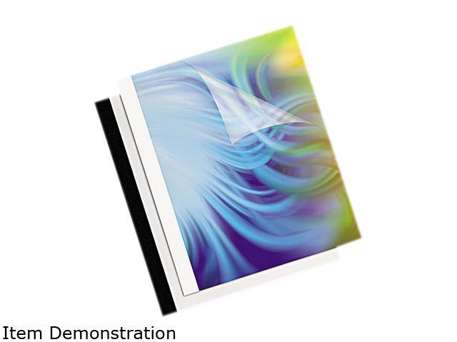 FEL5257001 Fellowes Thermal Binding System Covers, 1' Cap, 11-1/8 X 9-3/4, Clear/Black, 10/PK