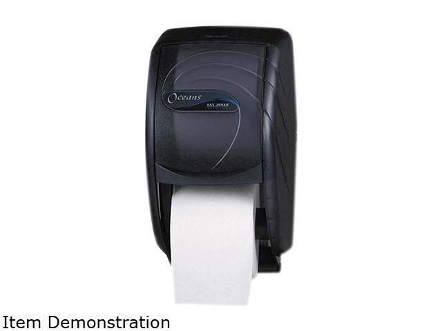 San Jamar R3590TBK Duett Toilet Tissue Dispenser, 7 1/2 x 7 x 12 3/4, Black Pearl