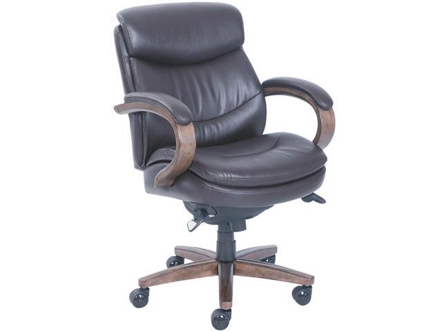 La-Z-Boy 48963B Woodbury Mid-Back Executive Chair, Brown