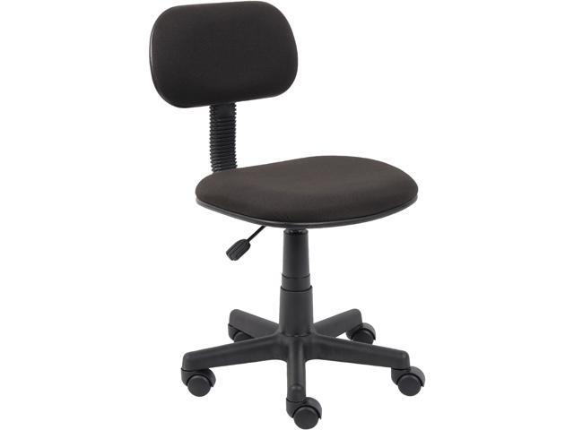 Boss Office Products Fabric Steno Chair in Black, Low-Back (B205-BK)