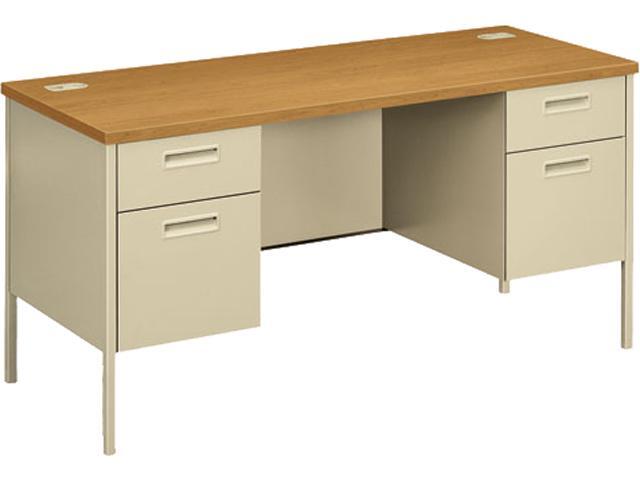 HON P3231CL Metro Series Kneespace Credenza, 60w x 24d x 29-1/2h, Harvest/Putty