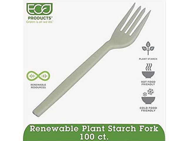 Eco-Products EP-S002PK 7.00' Plant Starch Fork Convenience Pack - Cream - 50 / pack