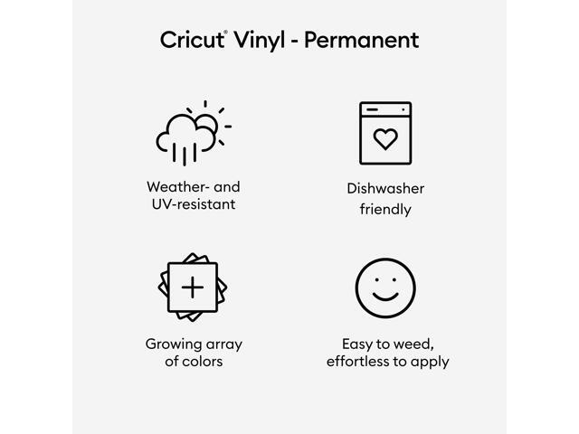 Cricut Premium Vinyl Sampler Permanent Brights 6 sheets 12'x12' 2005213