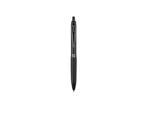 uni-ball 70158 207 Plus+ Gel Pen, Retractable, Medium 0.7 mm, Black Ink, Black Barrel, 36/Pack