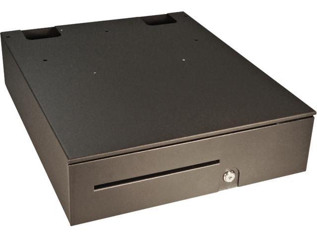 APG Series 100 Heavy Duty Cash Drawer, 16' x 16', Adjustable Dual Media Slots, Multipro 24V, Fixed 5x5 Till, Requires Cable, Black - T320-BL1616