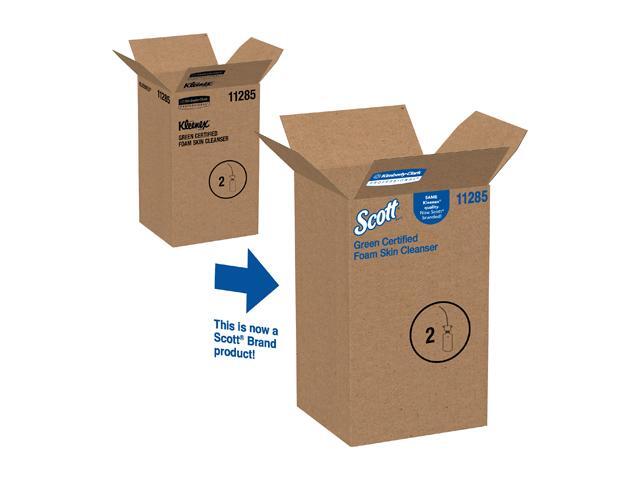 Scott Essential Green Certified Foam Hand Soap, Ecologo, NSF E-1 Rated (11285), Unscented, Clear, 1.5 L Under-Counter Bottles, 2 Units / Case