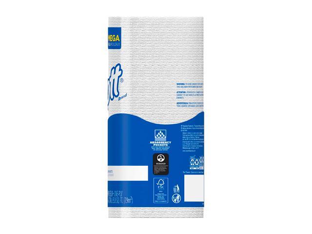 Scott Kitchen Paper Towels (41482) with Fast-Drying Absorbency Pockets, Perforated Standard Paper Towel Rolls, 128 Sheets / Roll, 20 Rolls / Case