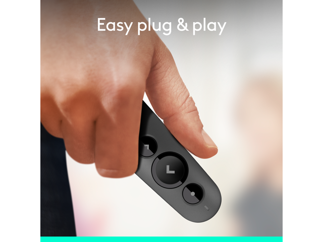 Logitech - R500s Presenter Bluetooth and USB Remote Control - Graphite - image 3