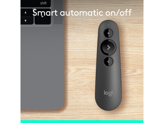 Logitech - R500s Presenter Bluetooth and USB Remote Control - Graphite - image 9