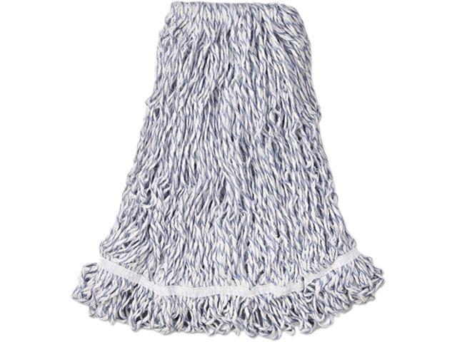 Rubbermaid Commercial RCP A413 24 oz. Web Foot Finish Wet Mop, 1' Headband, White