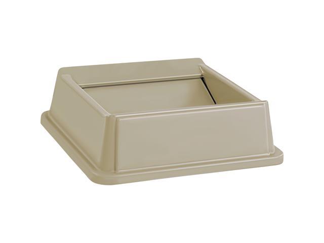 Rubbermaid Commercial Untouchable Square Swing Top - Square - Beige - 4 / Carton - 266400BGCT