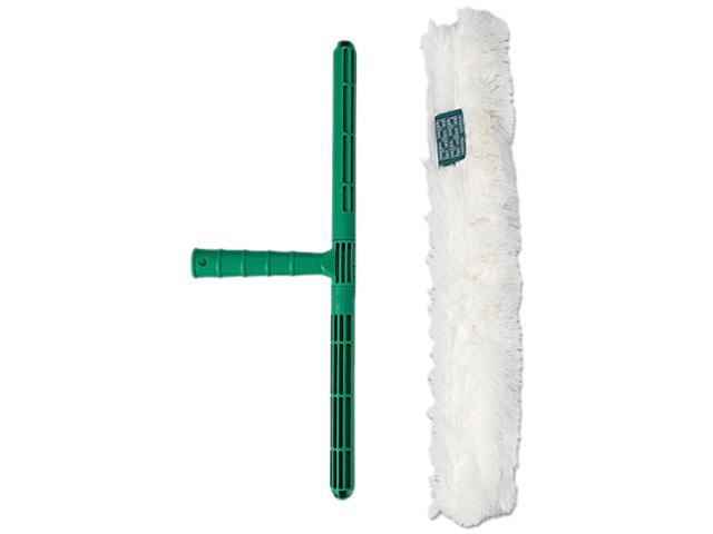 Unger UNG WC450 18' Original Strip Washer with Green Nylon Handle, White Cloth Sleeve photo