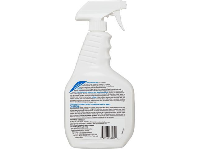 Clorox Bleach Germicidal Cleaner, 32 oz Spray Bottle, 6/Carton CLO68970CT