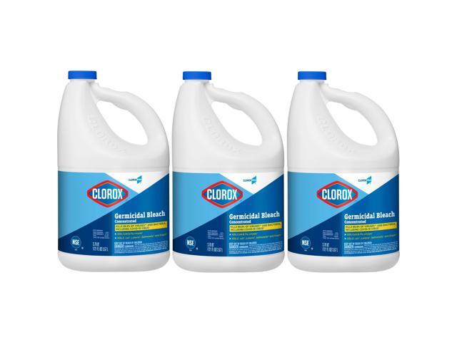 Clorox Concentrated Germicidal Bleach, Regular, 121 oz Bottle, 3/Carton CLO30966CT