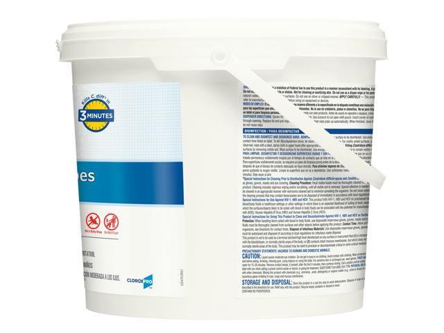 Clorox Bleach Germicidal Wipes, 12 x 12, Unscented, 110/Canister, 2/Carton CLO30358CT
