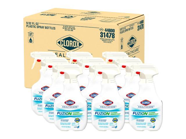 Clorox Fuzion Cleaner Disinfectant, Unscented, 32 oz Spray Bottle, 9/Carton CLO31478CT