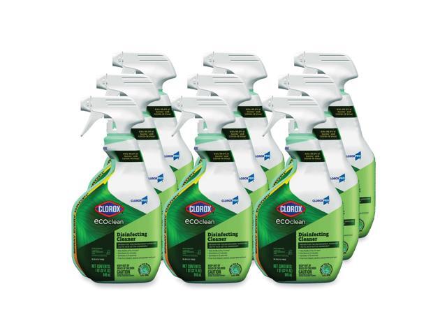 Clorox Pro EcoClean Disinfecting Cleaner - Unscented - 32 oz Spray Bottle, 9/Carton 60213CT