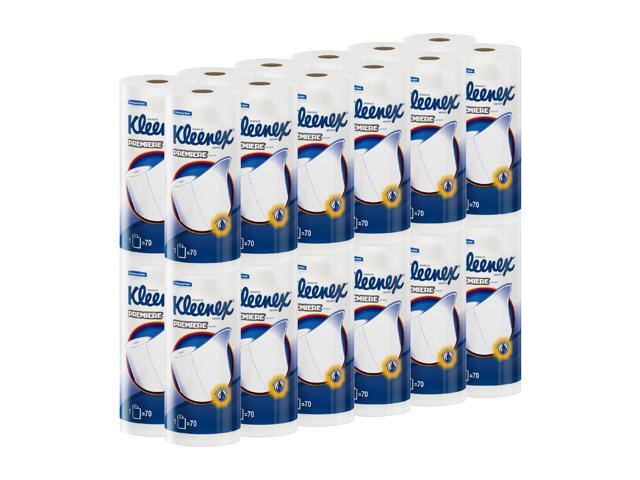 Kleenex Towels Premier Kitchen Paper Towels (13964), Cloth-Like Softness, Perforated, 24 Rolls / Case, 70 Kleenex Paper Towels / Roll