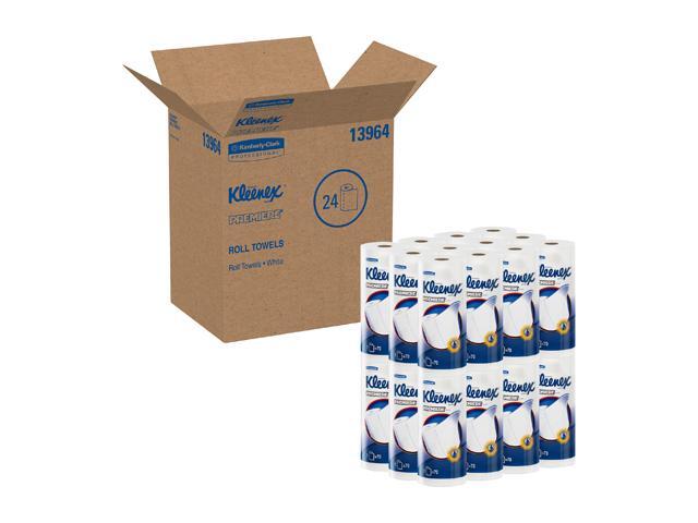 Kleenex Towels Premier Kitchen Paper Towels (13964), Cloth-Like Softness, Perforated, 24 Rolls / Case, 70 Kleenex Paper Towels / Roll