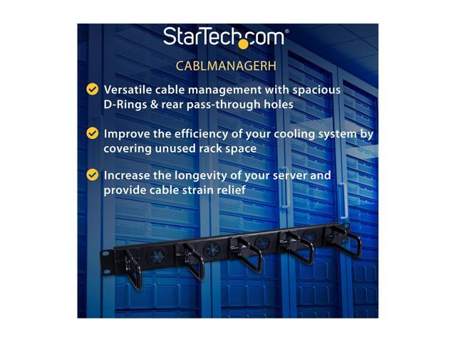 StarTech. com 1U Server Rack Cable Management Panel - Cable Manager