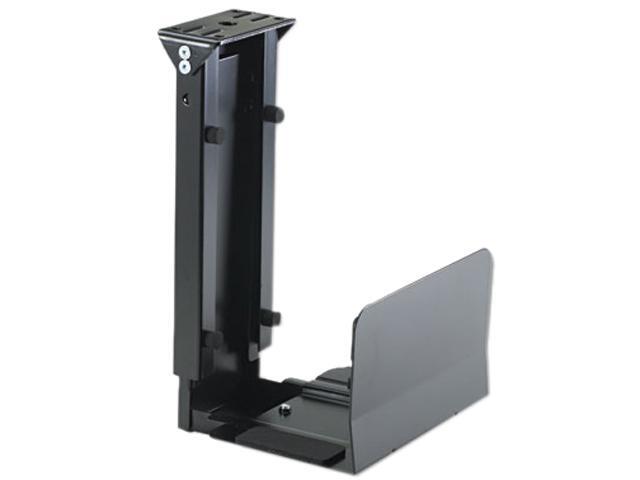Safco 2176 Ergo-Comfort Fixed-Mount Under Desk CPU Holder, 7w x 9-1/2d x 14h, Black