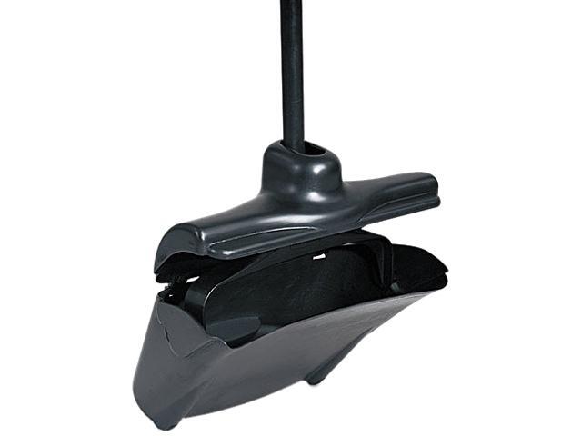 Rubbermaid Commercial 253200BLA Lobby Pro Upright Dust Pan, w/Cover, 12 1/2'W, Plastic Pan/Metal Handle, Black