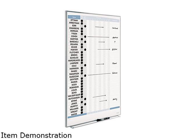 Quartet 33705 Vertical Matrix Employee Tracking Board, 34' x 23', Aluminum Frame