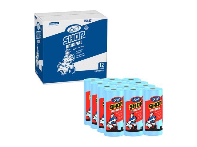 Scott Shop Towels Original (75147), Blue, 55 Sheets / Standard Roll, 12 Rolls / Case, 660 Towels / Case