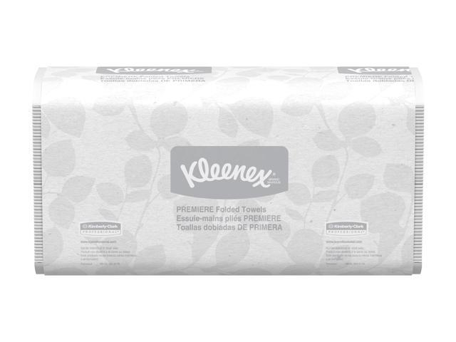 Kleenex Premium Folded Paper Towels (13253) with Fast-Drying Absorbency Pockets, White, 25 Packs / Case, 120 Trifold Towels / Pack, 3,000 Towels /...